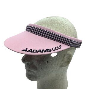 Adams Golf Pink & Gingham Visor Stylish Sportswear Accessory For Women NEW NWOT